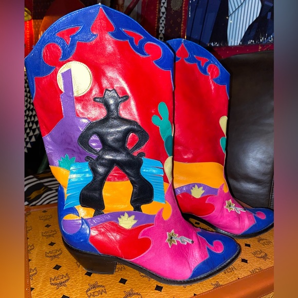 VTG VIBRANT WESTERN🤠BOOTS, 9 - Picture 5 of 16